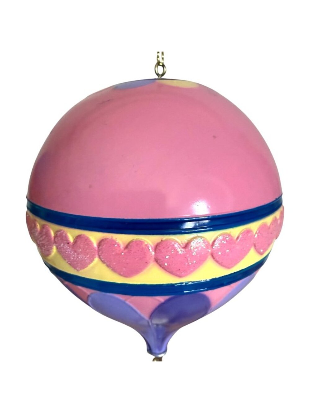 2 Kurt Adler Hot Air Balloon Christmas Ornaments Inspirational Words Plastic VTG - Picture 7 of 10